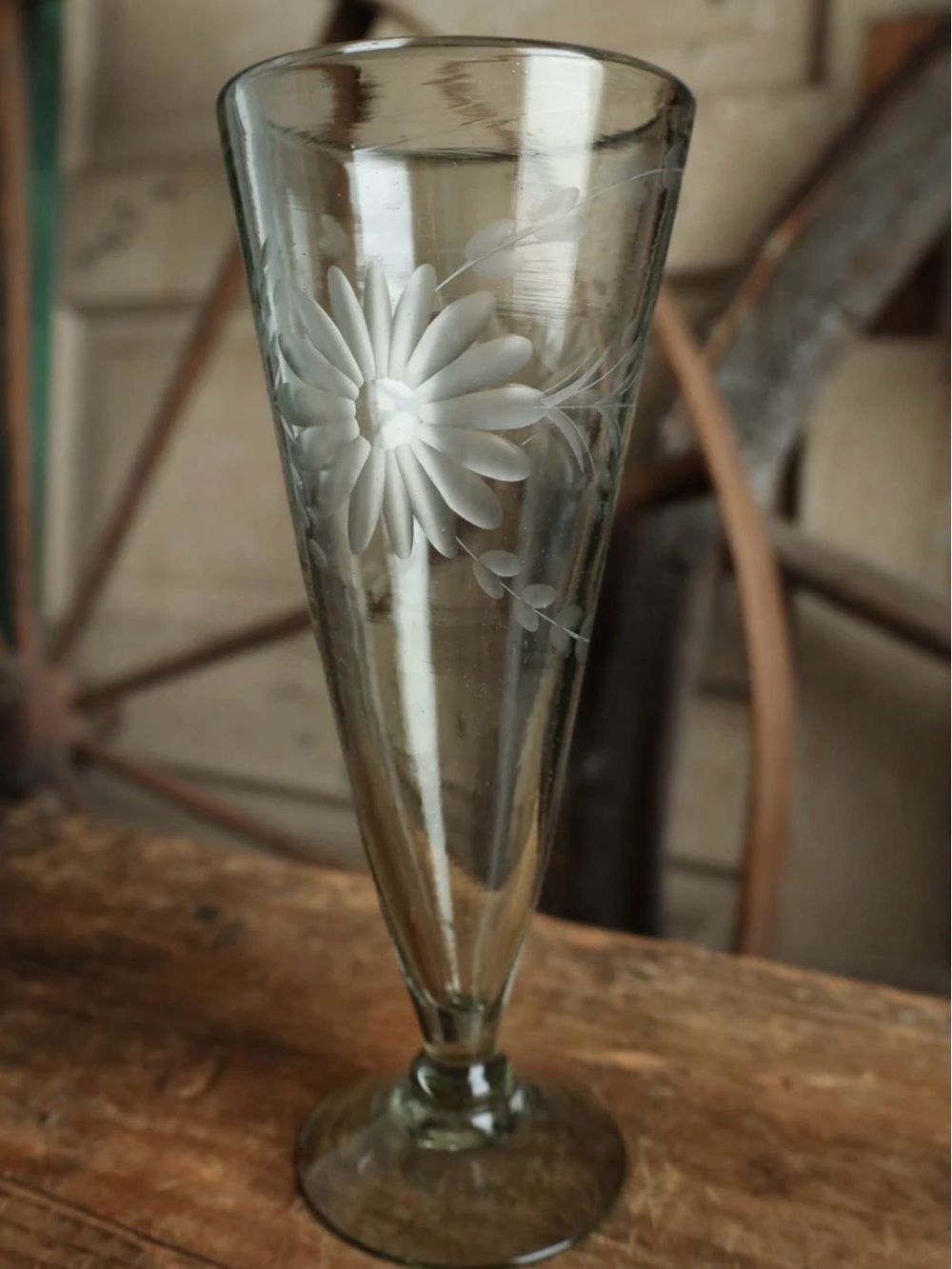 Rose Ann Hall Condesa Pilsner Glasses Set of 4 – Hand-Etched Recycled Glass